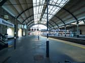 Empty platforms at Newcastle station as train services continue to be disrupted (Photo: PA)