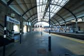 Empty platforms at Newcastle station as train services continue to be disrupted (Photo: PA)