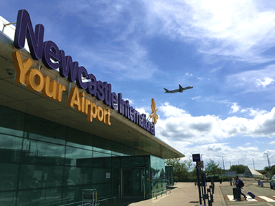 Newcastle Airport fared far better than most airports across the UK during a hectic April