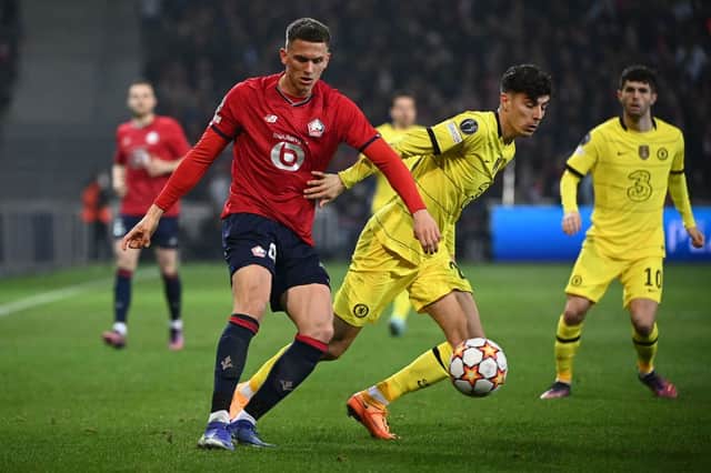 Newcastle United are closing in on signing Sven Botman from Lille. (Photo by FRANCK FIFE / AFP)