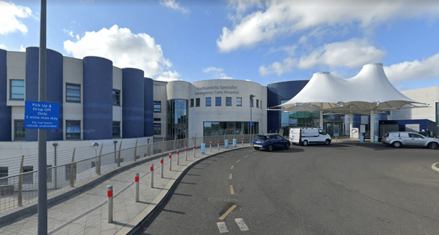 Footage shows Dennis drunkenly driving around the hospital (Image: Google Streetview)