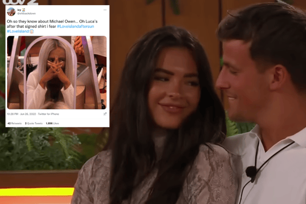 Luca knows who Gemma’s famous Newcastle United dad is (Image: Twitter / ITV)
