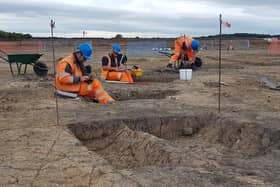 Remains of what appears to be the Iron Age have been found at the site of a new rail expansion