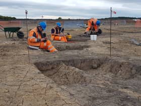 Remains of what appears to be the Iron Age have been found at the site of a new rail expansion
