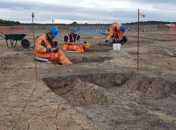 <p>Remains of what appears to be the Iron Age have been found at the site of a new rail expansion</p>