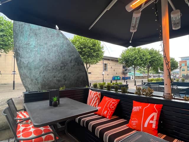 The terrace looks good, even on a damp day