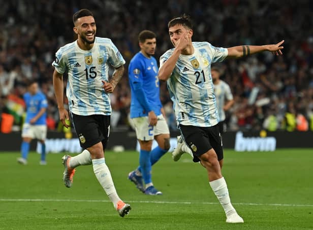 Dybala was on target for Argentina last month. Credit: Getty.