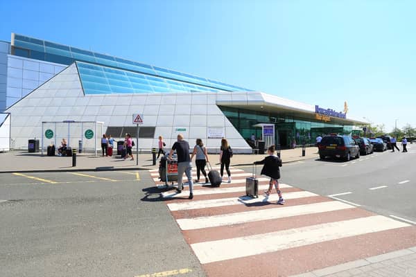 Newcastle Airport terminal front