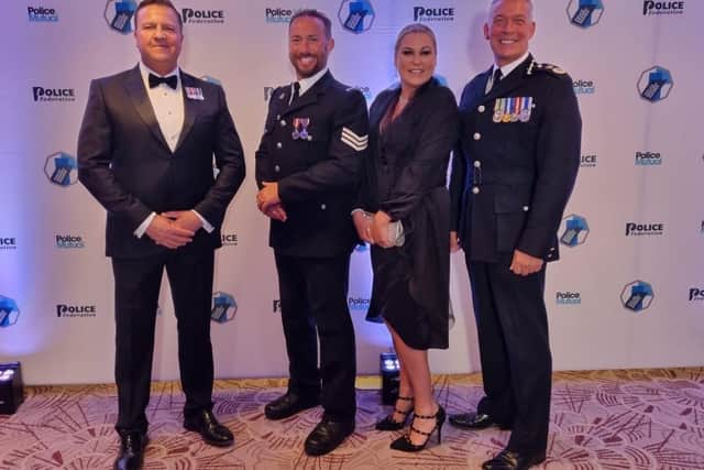 Sgt Graham Yare was nominated for a bravery award after tackling and disarming a man armed with an Uzi machine gun