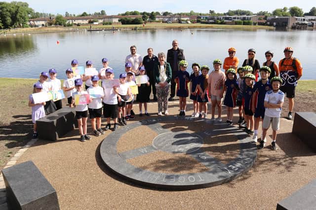 Schoolchildren attended the opening