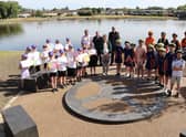 Schoolchildren attended the opening