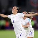 Bronze celebrates scoring against Sweden