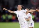 Bronze celebrates scoring against Sweden