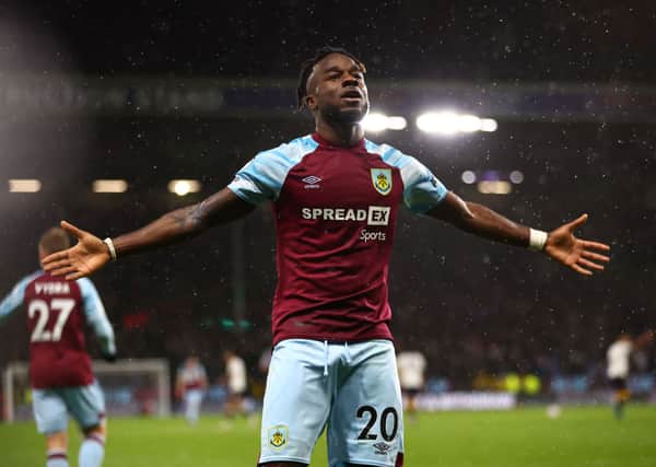 Burnley forward Maxwell Cornet. (Photo by Clive Brunskill/Getty Images)