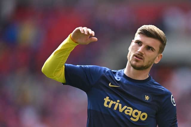 Chelsea striker Timo Werner has emerged as a target for Newcastle United. (Photo by BEN STANSALL/AFP via Getty Images)