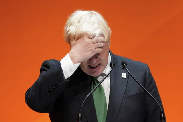 Prime Minister Boris Johnson speaks at the the Commonwealth Business Forum at the ICC in Birmingham on July 28, 2022 (Pic: Getty Images)