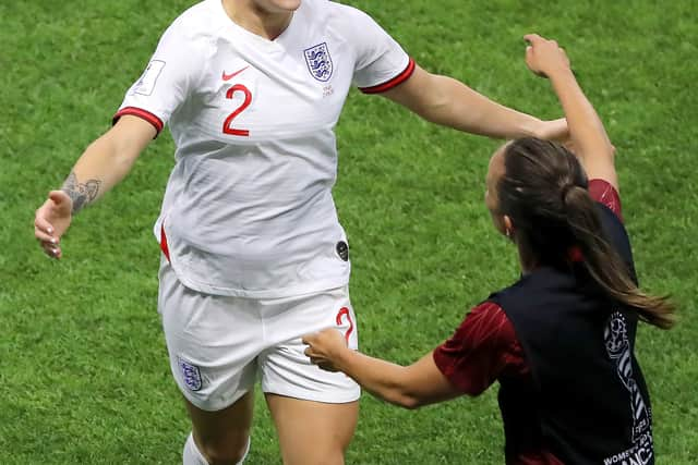 Lucy Bronze and Lucy Staniforth together in 2019 (Image: Getty Images)