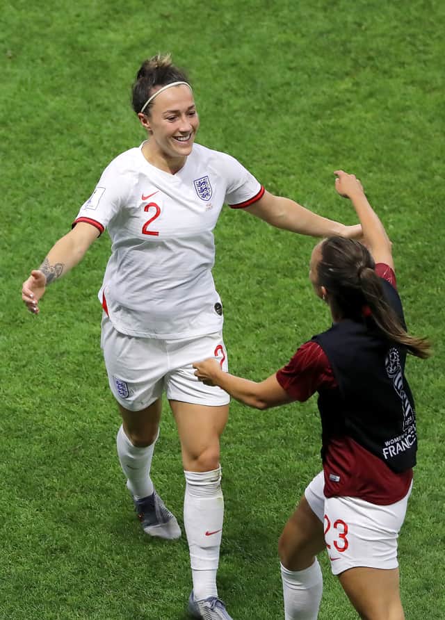 Lucy Bronze and Lucy Staniforth together in 2019 (Image: Getty Images)