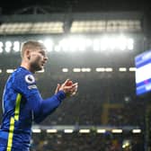 Chelsea striker Timo Werner could leave Stamford Bridge this summer. . (Photo by Marc Atkins/Getty Images)