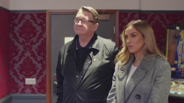 <p>Reality TV star Vicky Pattinson with her dad John in Channel 4 documentary ‘Alcohol, Dad and Me’.</p>