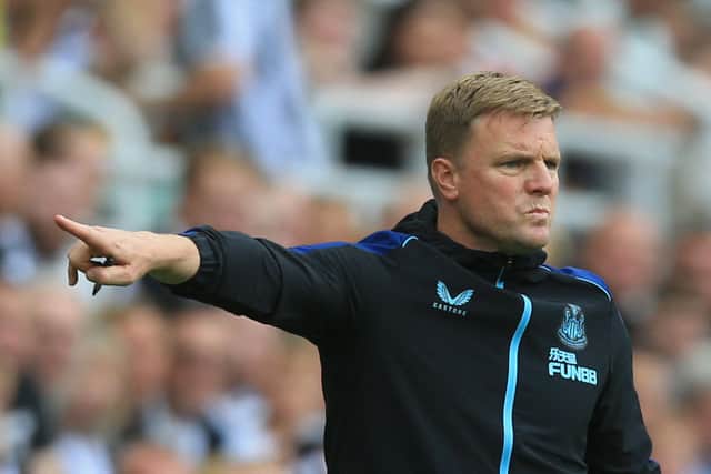 Newcastle United head coach Eddie Howe. (Photo by LINDSEY PARNABY/AFP via Getty Images)