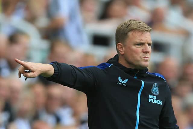 Newcastle United head coach Eddie Howe. (Photo by LINDSEY PARNABY/AFP via Getty Images)
