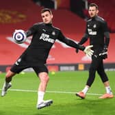 Newcastle United goalkeepers Karl Darlow and Martin Dubravka. (Photo by Stu Forster/Getty Images)