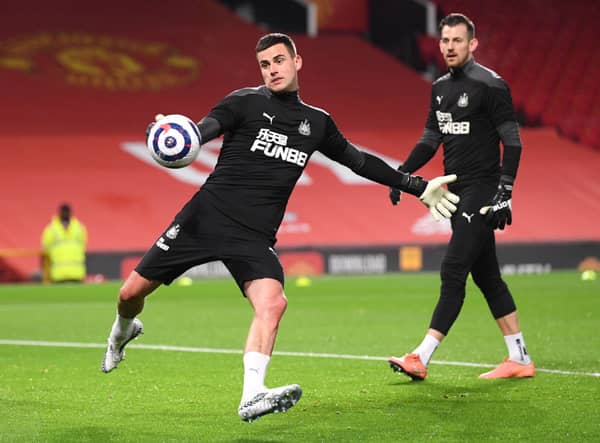 Newcastle United goalkeepers Karl Darlow and Martin Dubravka. (Photo by Stu Forster/Getty Images)