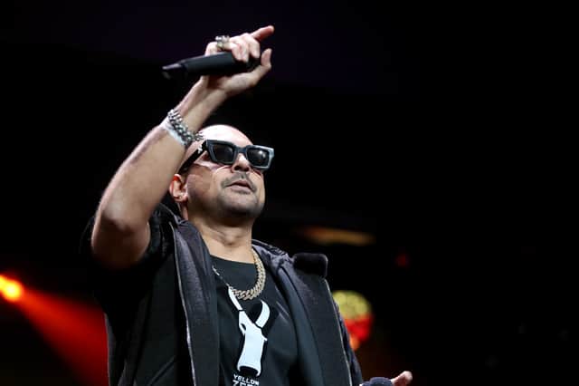 Sean Paul performing at iHeartRadio.