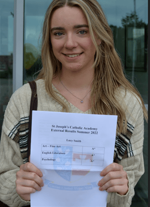 Lucy Smith secured three A* grades and is off to the University of Liverpool