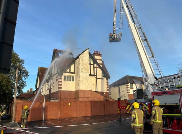 <p>Firefighters attended the fire at Hollywood Avenue in Gosforth</p>