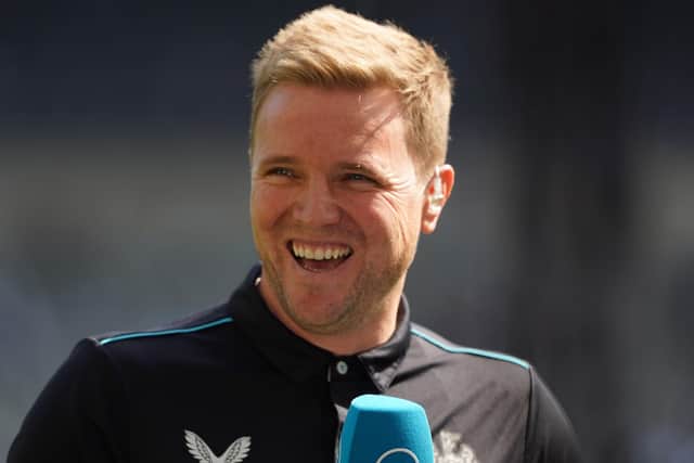  File photo dated 30-04-2022 of Newcastle United manager Eddie Howe who is hoping the near-misses of the past can help to inspire a brighter future on Tyneside. Issue date: Friday August 12, 2022. PA Photo. See PA story SOCCER Newcastle. Photo credit should read Owen Humphreys/PA Wire.