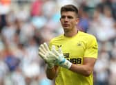 NEWCASTLE UPON TYNE, ENGLAND - AUGUST 06: Nick Pope of Newcastle United during the Premier League match between Newcastle United and Nottingham Forest at St. James Park on August 06, 2022 in Newcastle upon Tyne, England. (Photo by Jan Kruger/Getty Images)