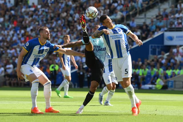 Callum Wilson was quickly penalised for a high boot (Image: Getty Images)