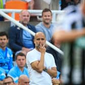 Manchester City boss Pep Guardiola. (Photo by LINDSEY PARNABY/AFP via Getty Images)