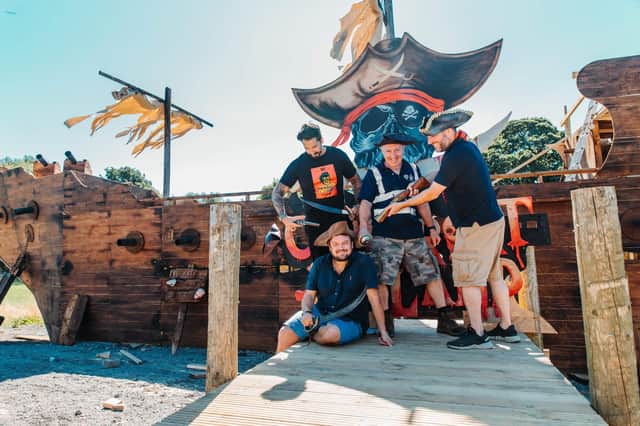The brand-new pirate ship at the Family Fright Fest
