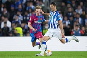 Former Newcastle United midfielder Mikel Merino is teammates with Alexander Isak and Real Sociedad.  (Photo by Juan Manuel Serrano Arce/Getty Images)