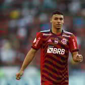 Victor Hugo in action for Flamengo against Athletico Paranaense (Photo by Wagner Meier/Getty Images)
