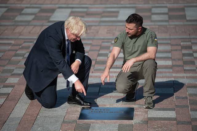 Boris Johnson visited Ukraine on Wednesday (Image: Getty Images)