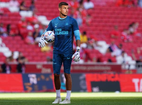 Newcastle United goalkeeper Karl Darlow. (Photo by Gualter Fatia/Getty Images)