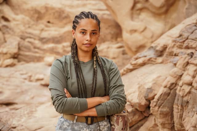 Amber Gill on Celebrity SAS: Who Dares Wins 2022. Picture by  Channel 4