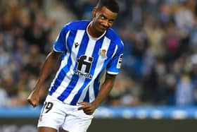 Newcastle United hope Alexander Isak can play against Wolves. (Photo by ANDER GILLENEA/AFP via Getty Images)