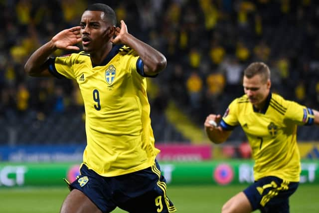 Newcastle United’s new record signing Alexander Isak.  (Photo by JONATHAN NACKSTRAND/AFP via Getty Images)