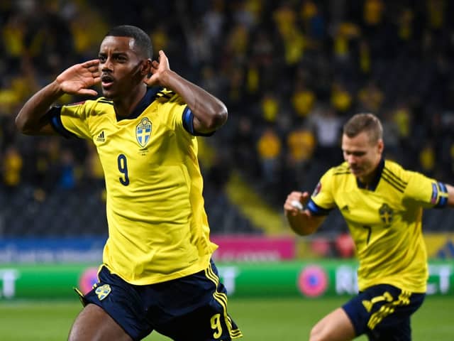 Newcastle United’s new record signing Alexander Isak.  (Photo by JONATHAN NACKSTRAND/AFP via Getty Images)