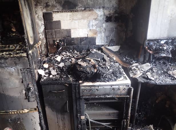 <p>A kitchen fire destroyed the home in North Shields</p>
