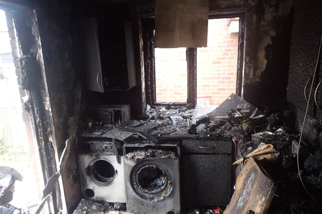 A kitchen fire destroyed the home in North Shields