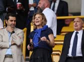 Newcastle United co-owners Mehrdad Ghodoussi and Amanda Staveley.  (Photo by Eddie Keogh/Getty Images)
