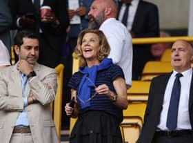 Newcastle United co-owners Mehrdad Ghodoussi and Amanda Staveley.  (Photo by Eddie Keogh/Getty Images)
