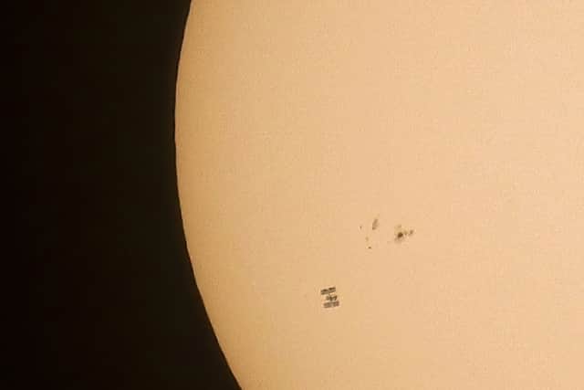 What a shot! International Space Station passes in front of the sun (Image: Wil Photography)