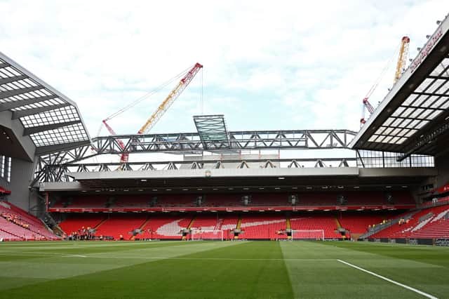 Newcastle United take on Liverpool at Anfield tonight. (Photo by PAUL ELLIS/AFP via Getty Images)